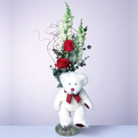  2 adet g�l ve panda �zel  Ankara Anadolu �i�ek�i ma�azas� 