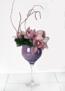  Ankara Anadolu online iek gnderme sipari  cam ierisinde 3 adet kandil orkide