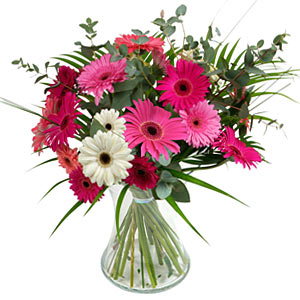 15 adet gerbera ve vazo �i�ek tanzimi  Ankara Anadolu online �i�ek g�nderme sipari� 
