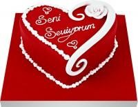  Ankara Anadolu Anadolu �nternetten �i�ek sipari�i  Seni seviyorum yazili kalp yas pasta