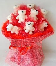 9 adet teddy bear buket  Ankara Anadolu �i�ek yolla 