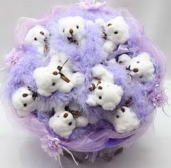 Ankara Anadolu �i�ek�i ma�azas�  9 lu ay� buketi Teddy Bear Bouquet