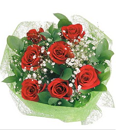 7 adet k�rm�z� g�lden buket tanzim  Ankara Anadolu cicek , cicekci 