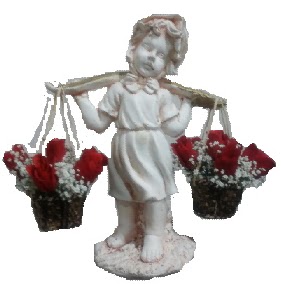 50 cm biblo bebek 11 adet canl� k�rm�z� g�l