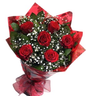 6 adet k�rm�z� g�lden buket  Ankara Anadolu yurti�i ve yurtd��� �i�ek sipari�i 