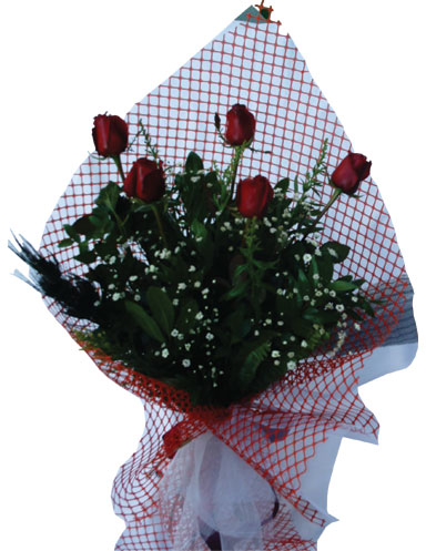  Ankara Anadolu �i�ek�i ma�azas�  5 adet kirmizi g�llerden buket