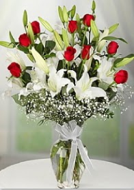 9 adet k�rm�z� g�l 3 dal kazablanka  Ankara Anadolu �i�ek yolla 