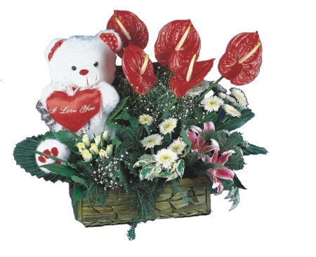  Ankara Anadolu yurti�i ve yurtd��� �i�ek sipari�i  Lilyum ve oyuncakli arajman 