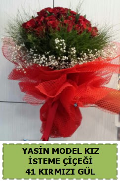 41 Adet k�rm�z� g�l k�z isteme �i�e�i  Ankara Anadolu �i�ek g�nderme sitemiz g�venlidir 
