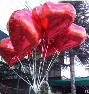8 adet folyo kalp u�an balon  Ankara Anadolu ucuz �i�ek g�nder 