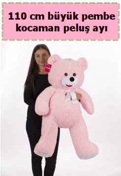 110 cm b�y�k pembe kocaman pelu� ay�  Ankara Anadolu �i�ek g�nderme sitemiz g�venlidir 