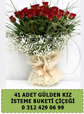 41 k�rm�z� g�lden k�z isteme �i�e�i buketi  Ankara Anadolu �i�ek g�nderme sitemiz g�venlidir w