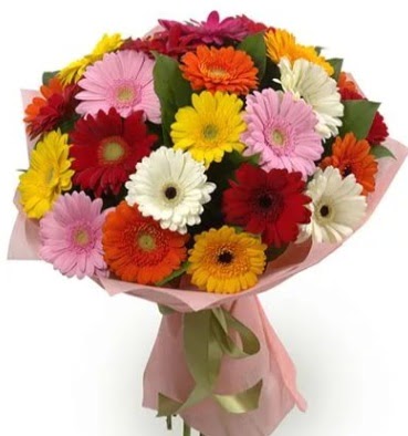 Kar���k b�y�k boy gerbera �i�ek buketi  Ankara Anadolu �i�ek sat��� 