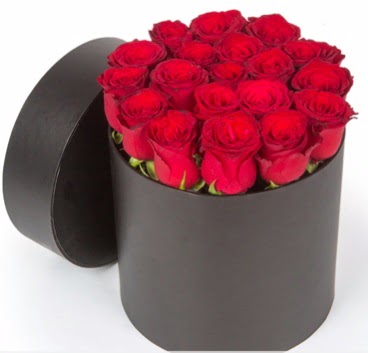 21 adet siyah kutuda kırmızı gül  Ankara Anadolu hediye çiçek yolla 