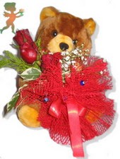 oyuncak ayi ve gül tanzim  Ankara Anadolu çiçekçiler 