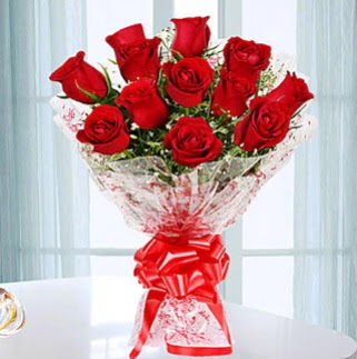 11 adet k�rm�z� g�lden g�rsel ��k buket  Ankara Anadolu ucuz �i�ek g�nder 