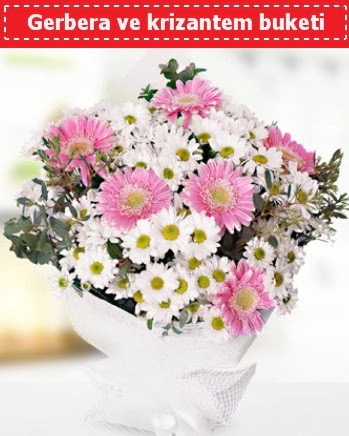 Papatya ve Gerbera Buketi  Ankara Anadolu �i�ek , �i�ek�i , �i�ek�ilik 
